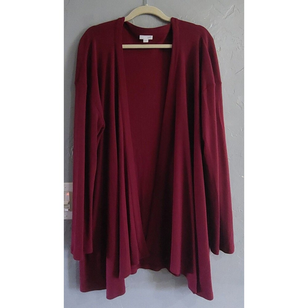 J.Jill Sweater Cardigan Women Size XL, Red Vino Color, Polyester, Rayón,...